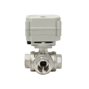 Stainless Steel Electric 3 Way Ball Valves L T Type Indicator Window High Temperature On off Control OEM 1 Year Warranty Oil Gas
