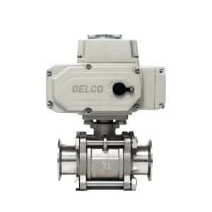 Stainless Steel Electric Sanitary Ball Valve On-Off Motorized Two-Way Tri-Clamp Valve