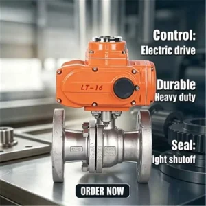 Stainless Steel Explosion-Proof Electric Flanged Ball Valve Shut-off Valve for Oil & Gas Electric Ball Valve