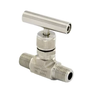 Stainless Steel External Thread Needle Valve Flow Control Valve High Temperature High Pressure Straight Through Water 1 4 Port
