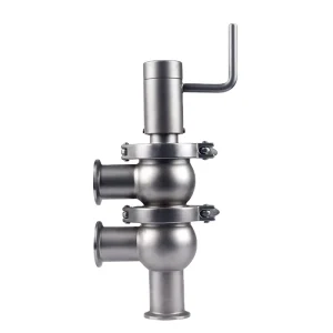 Stainless Steel F-Type Manual Diverter Valve Sanitary Food Grade Handwheel for Water