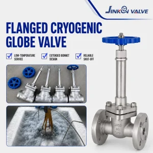 Stainless Steel Flanged Cryogenic Globe Valve Extended Bonnet Manual Shut Off Valve For LNG LOX LIN LAR Low Temperature Services