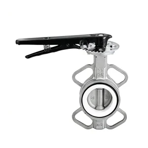 Stainless Steel Flanged Handle Type Half-plate Rubber-sealed Butterfly Valve for Industrial Manual Control Valve