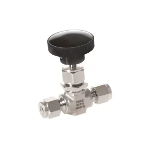 Stainless Steel Flow Control Instrumentation Needle Valve 1 4 3 8 1 2 Inch Ferrule Compression Ends for Gas Media