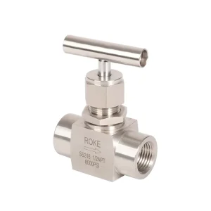 Stainless Steel Forged High Pressure Instrument Female Needle Valve 6000 PSI NPT