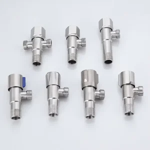 Stainless Steel G 1/2 Angle Valve Core Wall-Mounted Toilet Water Stop Valve Bathroom Accessory