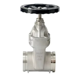Stainless Steel Grooved Gate Valve with Soft Seal Z85X-16P Hidden Stem Clamp Type