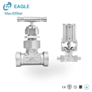 Stainless Steel High Temperature High Pressure Pneumatic Shutoff Globe Valve for Severe Service Applications NPT Weld