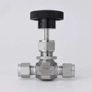 Stainless Steel Instrument Needle Valve 1/2 OD Double Ferrule 4000 psi Female x Male NPT High Pressure
