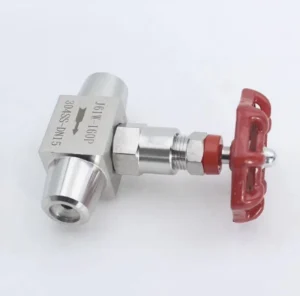 Stainless Steel J21W Needle Valve with Needle and Stop External Thread DN8 Port Size Medium Temperature for Gas Media