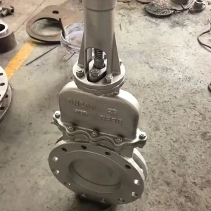 Stainless Steel Knife Gate Valve Metal To Metal Sealed 12 Inch Class 300 Hard Faced Gate