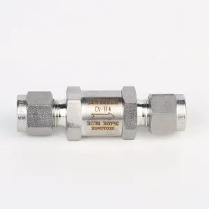 Stainless Steel Manual Poppet Check Valve for Gas 1/8 1/4 3/8 1/2 3000psi NPT Connection