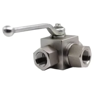 Stainless Steel Manual Three-way KHB3K Series High Pressure Ball Valve for Oil High Temperature Hydraulic Control