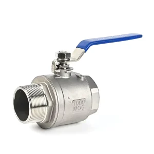 Stainless Steel Manual Two-Piece Single-Side Male Thread Ball Valve Corrosion Resistant Body Oil OEM