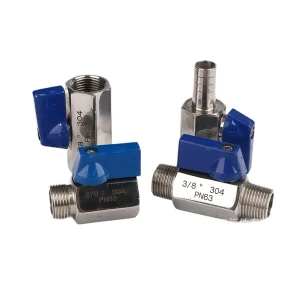 Stainless Steel Mini Ball Valve for Food Grade Application with Male and Female Threaded