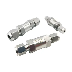 Stainless Steel One Way Check Valve Laboratory Gas Instrument Check Valve 1/8-1/2 OD Tube One Way Non Return Valve