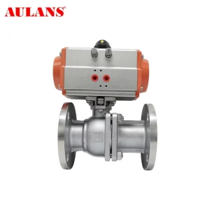 Stainless Steel Pneumatic Actuator Automatic Switch Industrial Pipeline Flange Ball Valves