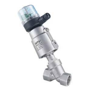 Stainless Steel Pneumatic Angle Seat Valve Large-Head High-Temperature Resistant Steam Shut Valve