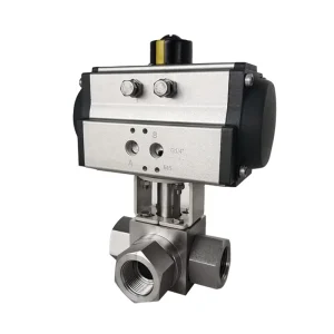 Stainless Steel Pneumatic Ball Valve 3PCS Clamped Threaded Customizable OEM for Water Gas Oil Media for Base