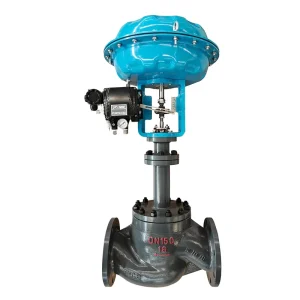 Stainless Steel Pneumatic Globe Control Valve With Electro pneumatic Positioner for Modulating Pressure of Air Oil LPG