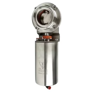 Stainless Steel Quick-Install Pneumatic Butterfly Valve Sanitary Pneumatic Clamp Type Chuck Vertical Single-Acting