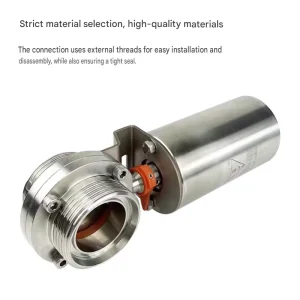 Stainless Steel Quick-Installation Pneumatic Butterfly Valve Single-Acting Clamp Type Coupe Soft Seal High Sealing Performance