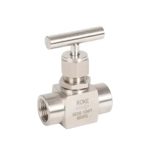 Stainless Steel SS304 316L Outer Diameter 1/2″ NPT6000psi Internal Screw Needle Valve High Pressure Needle Valve