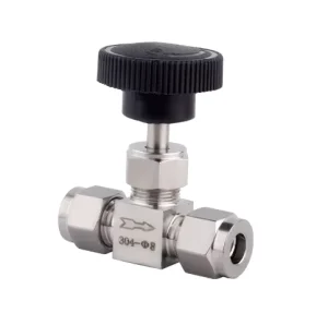 Stainless Steel SS304 Tube 8 mm 10 mm Thread Needle Valve for Water Gas Oil
