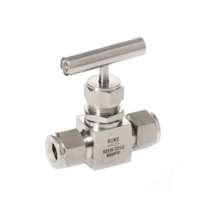 Stainless Steel SS316 1/4-Inch Needle Valve, ASME Certified, High Temperature, Manual, PTFE, 1/8″ to 1″