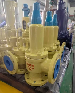 Stainless Steel Safety Valve With Red Green Status Display Smart Relief Industrial Pipeline Overpressure Warning