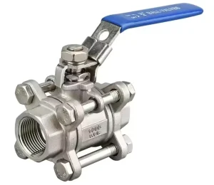 Stainless Steel Sanitary Ball Valve 201/304 Three Piece Design Lined Tri Clamp Clover 3pcs Threaded Ball Valve for Water