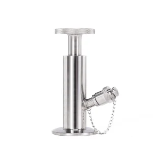 Stainless Steel Sanitary Manual Beer Sampling Valve with PTFE Seal 3A Standard Silver Grey