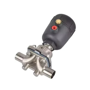Stainless Steel Sanitary Pneumatic Diaphragm Valve Welded Design