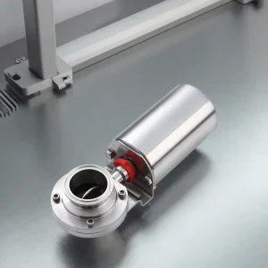 Stainless Steel Sanitary Pneumatic Single Acting TC Clamp Butterfly Valve