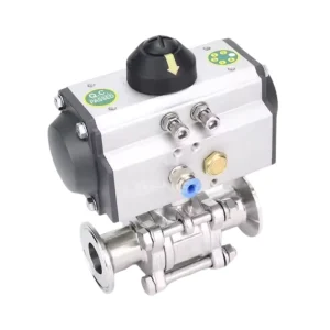Stainless Steel Sanitary Pneumatic Three-Piece Ball Valve