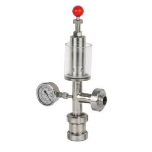 Stainless Steel Sanitary SS304 Dashboard Unions Pressure Reducing Relief Spunding Valve 1-1.5 in DN25-40 Pneumatic Safety