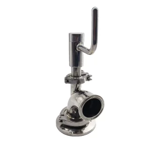 Stainless Steel Sanitary Tri Clamp Bottom Valve for Water Pneumatic Power for Tank Use