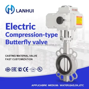 Stainless Steel Soft Sealed Wafer Butterfly Valve for Water Compatible Electric Actuators Energy Efficient Durable