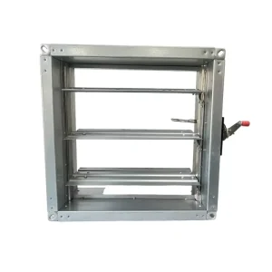 Stainless Steel Square Industrial Fire Damper HVAC Duct Smoke Electric Motorized Energy Saving Flexible Hospital Gym Victorian