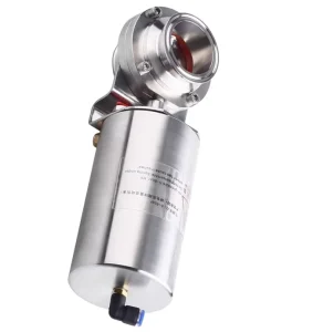 Stainless Steel Ss 304 316 Sanitary Tri Clamp Seal 3 Inch Vertical Powder Pneumatic Actuator Control Butterfly Valve