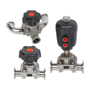 Stainless Steel Ss 316 Ansi Aseptic Tri Clamp Tc Triclamp Inox Manual Aseptic 3way Sanitary Pneumatic Diaphragm Valve