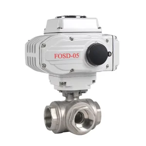 Stainless Steel Three-Way Threaded Ultra-High-Pressure Electric Actuator Ball Valve