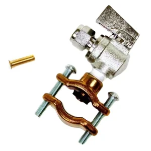 Stainless Steel Water Saddle Valve Self Piercing Parts Angle Ball Valve With Brass Saddle