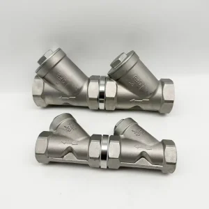 Stainless Steel Y Type Check Valve with Internal Thread Anti-backflow Preventer High Pressure Backflow Valve Water 1/2 Port Size
