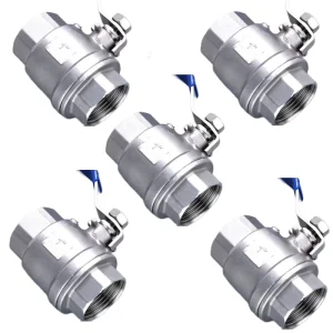 Stainless Valve Stock Discount China Factory Direct Sell Price 2 PCS Stainless Steel Ball Valve 1″ SS201 DN 25 Ball Valve