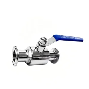 Stainless steel 304 316L sanitary triclamp straight ball valve