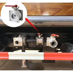 Standard Square Flanged Ball Valve DN50 DN65 New Jincheng for Replacement Straight Through Square Ball Valve Aluminum Alloy