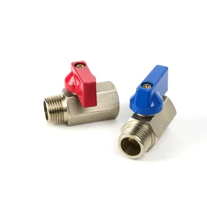 Sturdy Wear Resistant Mini Brass Ball Valve Male Female Thread Compact Pipe Cut Off Joint for Air Compressor Workshop Piping