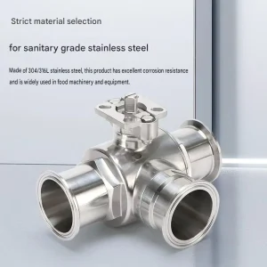 Supply of Sanitary Flange Ball Valves Three way T type Ball Valves and L type Three way Ball Valves