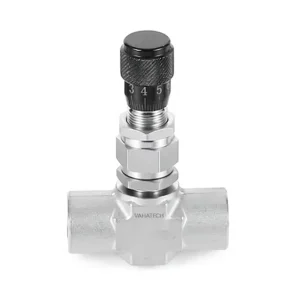Swagelok Type Needle Metering Valve Flanged Connection 316L Stainless Steel 1 16in. to 3 4in Hydraulic Power